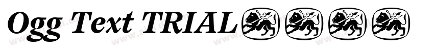 Ogg Text TRIAL字体转换